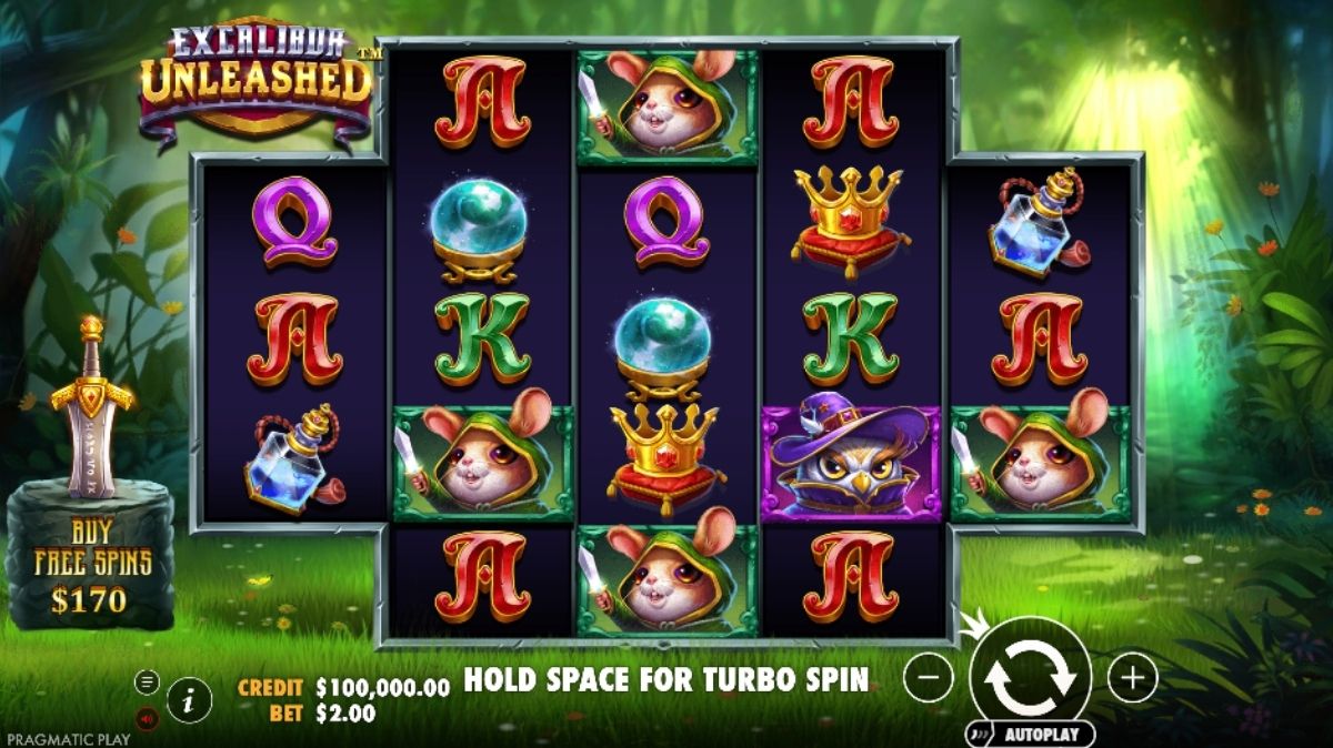 Excalibur Unleashed Slot - Interface - starbucks88a