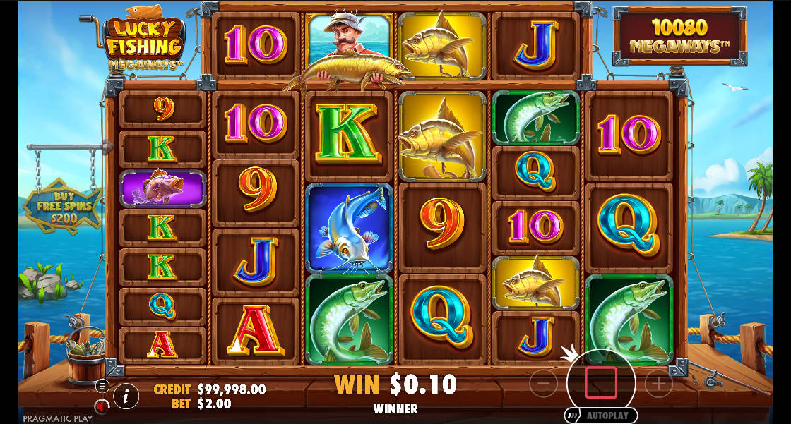 Lucky Fishing Megaways Slot - Interface - starbucks88a